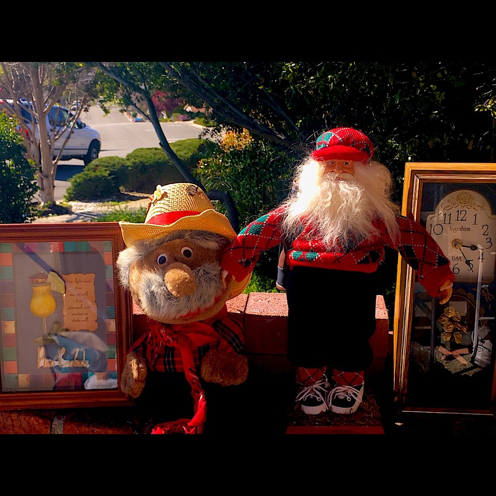Antique clock Wall decoration and Santa clause